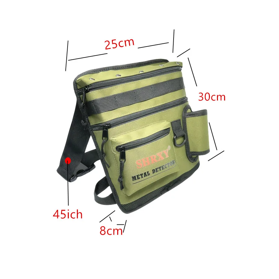 Metal Detector Pouch Bag Digger Waist Pack All Terrain Dig Pouch Garden Detecting Accessories Tools Digger Shovel Bag-green 3