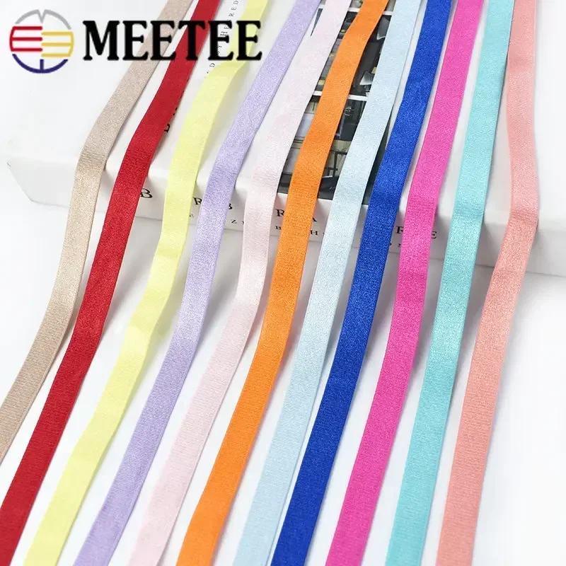 

10Meters 10mm Nylon Underwear Elastic Band Bra Strap Sewing Rubber Bands Garment Decorative Spring Webbing Tape DIY Accessories