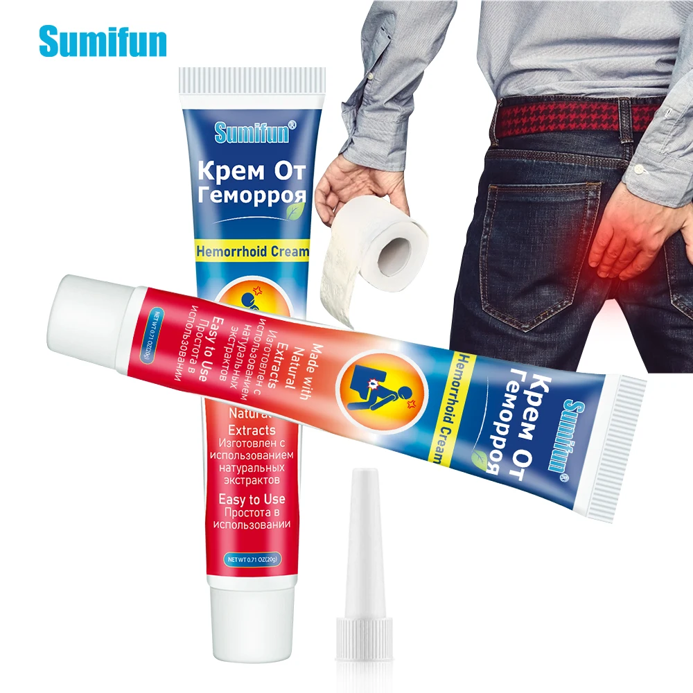 

1/3/5Pcs Sumifun Hemorrhoids Ointment Treat Mixed Internal External Piles Cream Anal Fissure Bleeding Pain Relief Plaster 20g