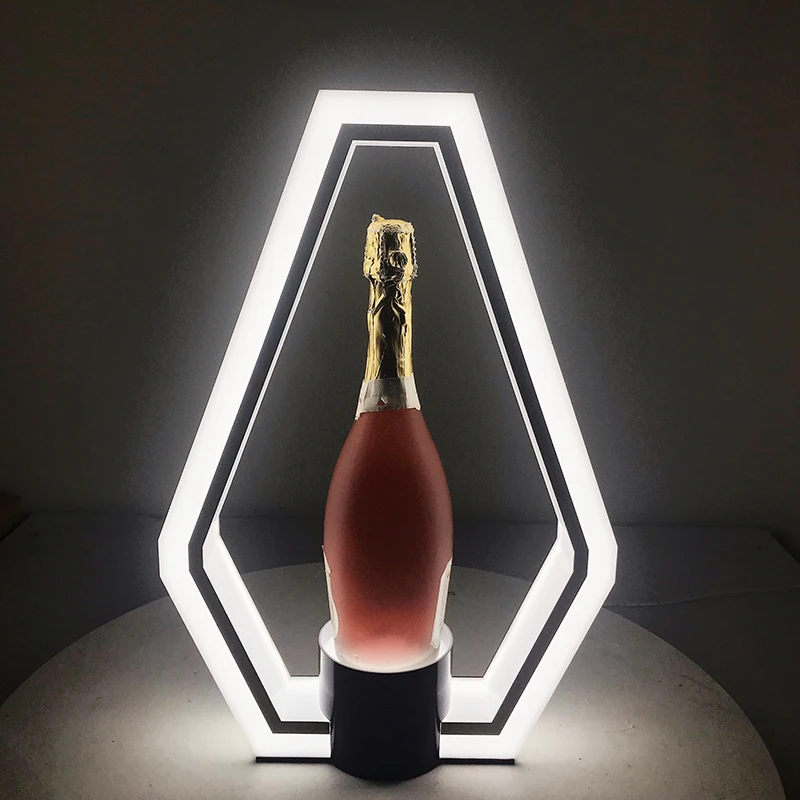 Rechargeable Chrome Chandon Champagne Bottle Presenter Glorifier Display
