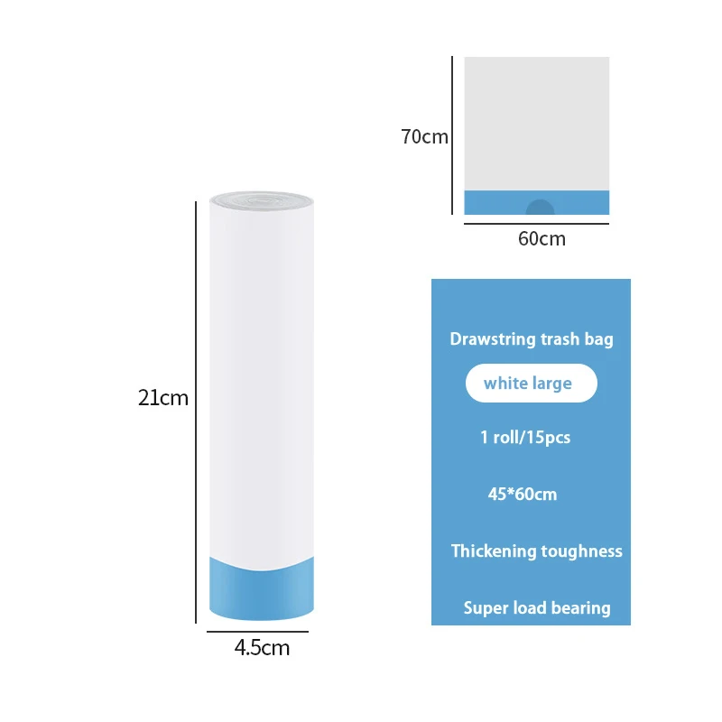 Garbage Bags Nymph Large Drawstring Closing Household Portable Disposable Kitchen Thickening Trash