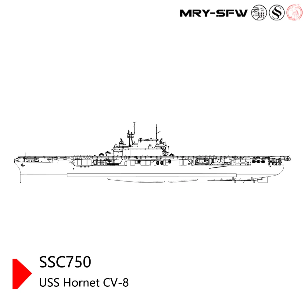 USS 호넷 CV-8 항공모함 SSC750 MRY-SFW 1/350 1/700 1/200 군용 모형 키트