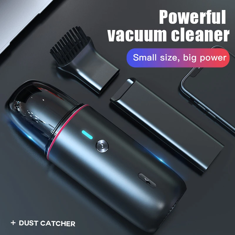 Wireless Car Vacuum Cleaner Powerful Blowable Strong Suction Folding Hand-held Portable Vacum Cleaner for Car Interior Cleaner