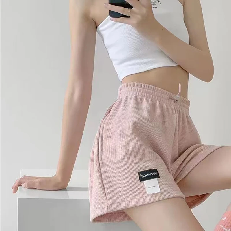 Women's Hot Sports Pants Casual High Waist Loose Shorts with Pockets