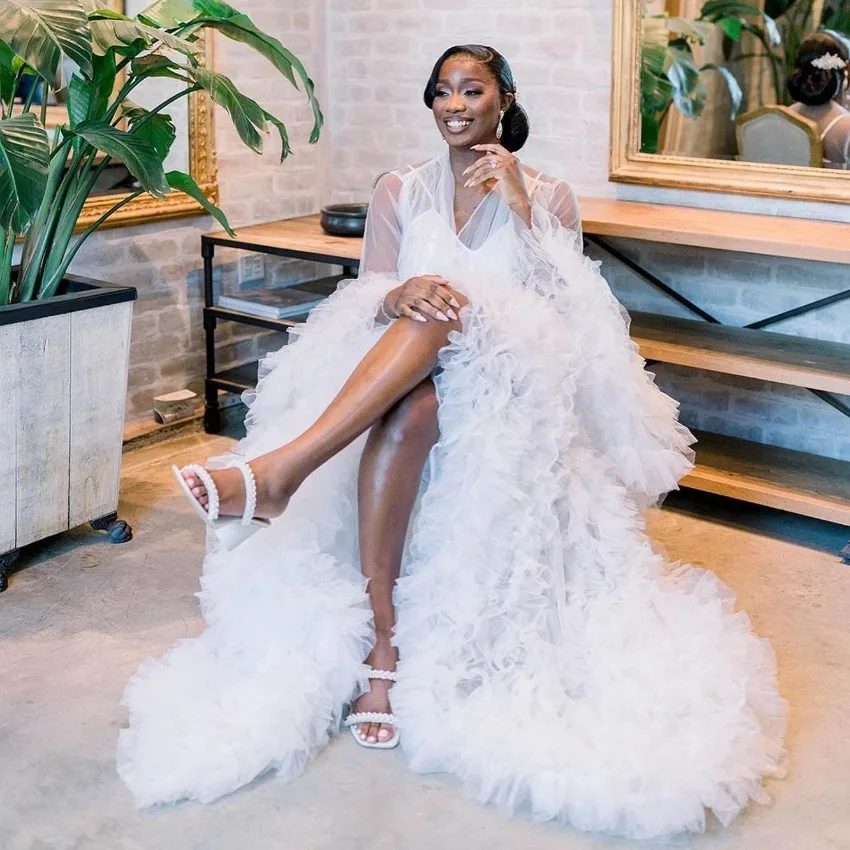 Bridal Gowns Bridal Shower Tulle Skirt Outfit White Bridal Dresses