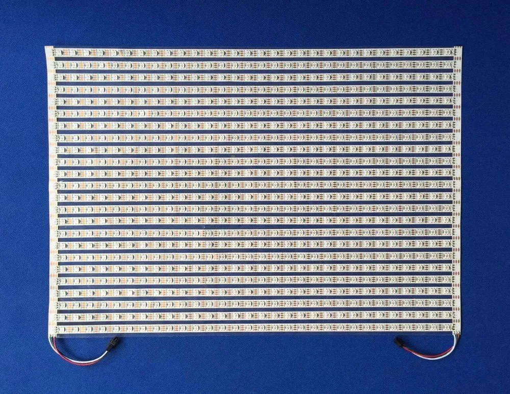 30*24 픽셀 RGB 풀 컬러 APA102C 유연한 LED 픽셀 패널 조명 DC5V, 패널 크기: 50cm*40cm