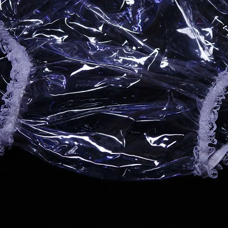 PVC 플라스틱 언더팬츠 투명 레이스 루즈 방수 부드러운 사일런트 ABDL 기저귀 브리프, 요실금 바지, 성인 팬티