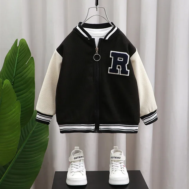 Baby Clothes Boys Girls Baseball Jacket Children Outerwear Spring and Autumn Sports Student Letter Embroidery Coat Kids Costume