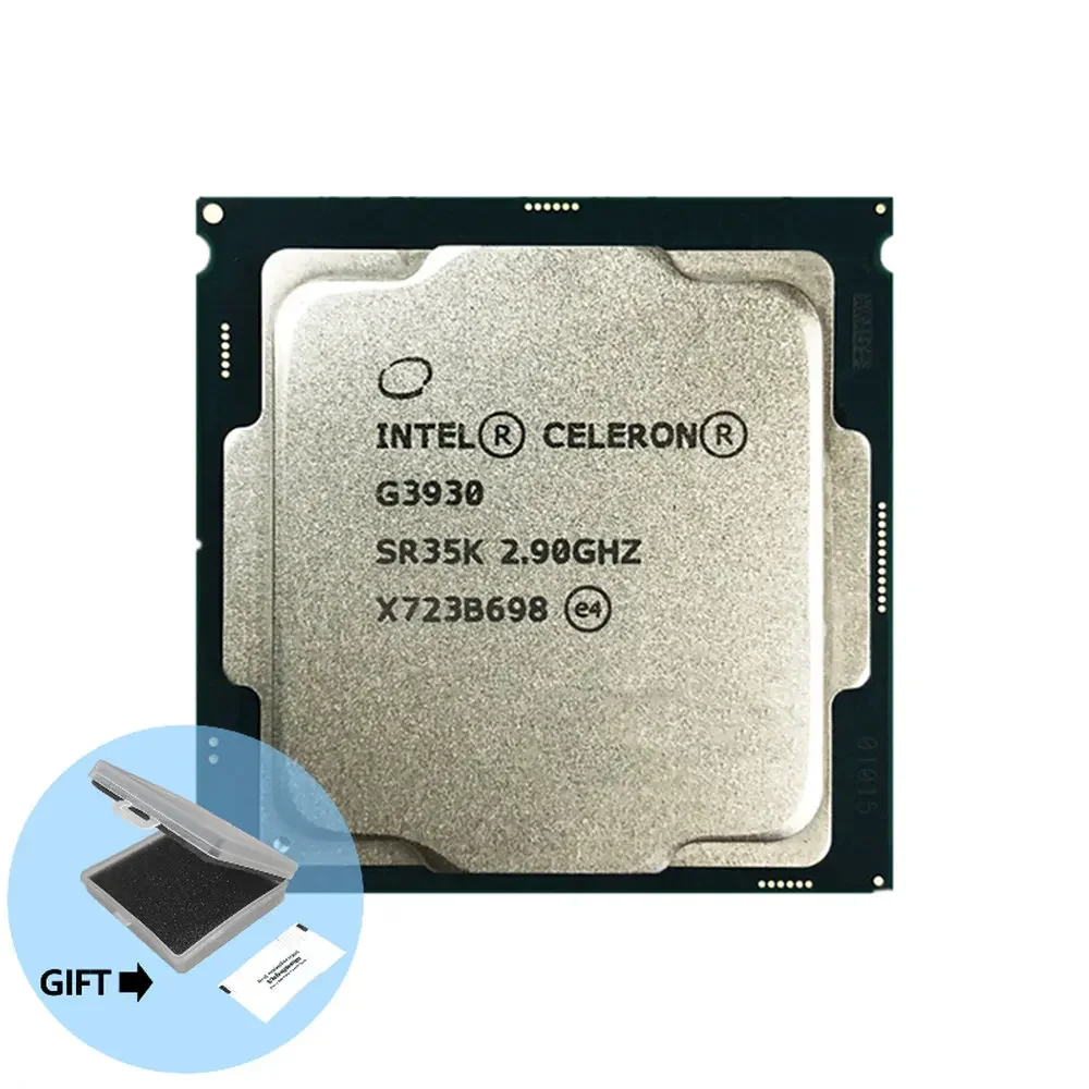 

Двухъядерный процессор Intel Celeron G3930, 2,9 ГГц, двухпоточный процессор, 2 Мб, 51 Вт, LGA 1151