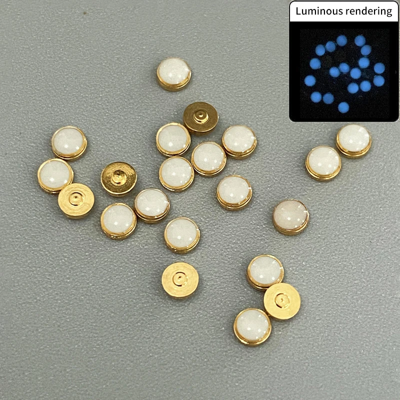 Luminous Blue-Green Bezel Insert with Pearl Dot Accent