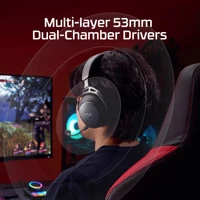 Alpha 2 Wireless Bluetooth Over-Ear Headphones Dual Device Connection RGB Long Life Fiber Ear Muffs Gaming Headphones 5