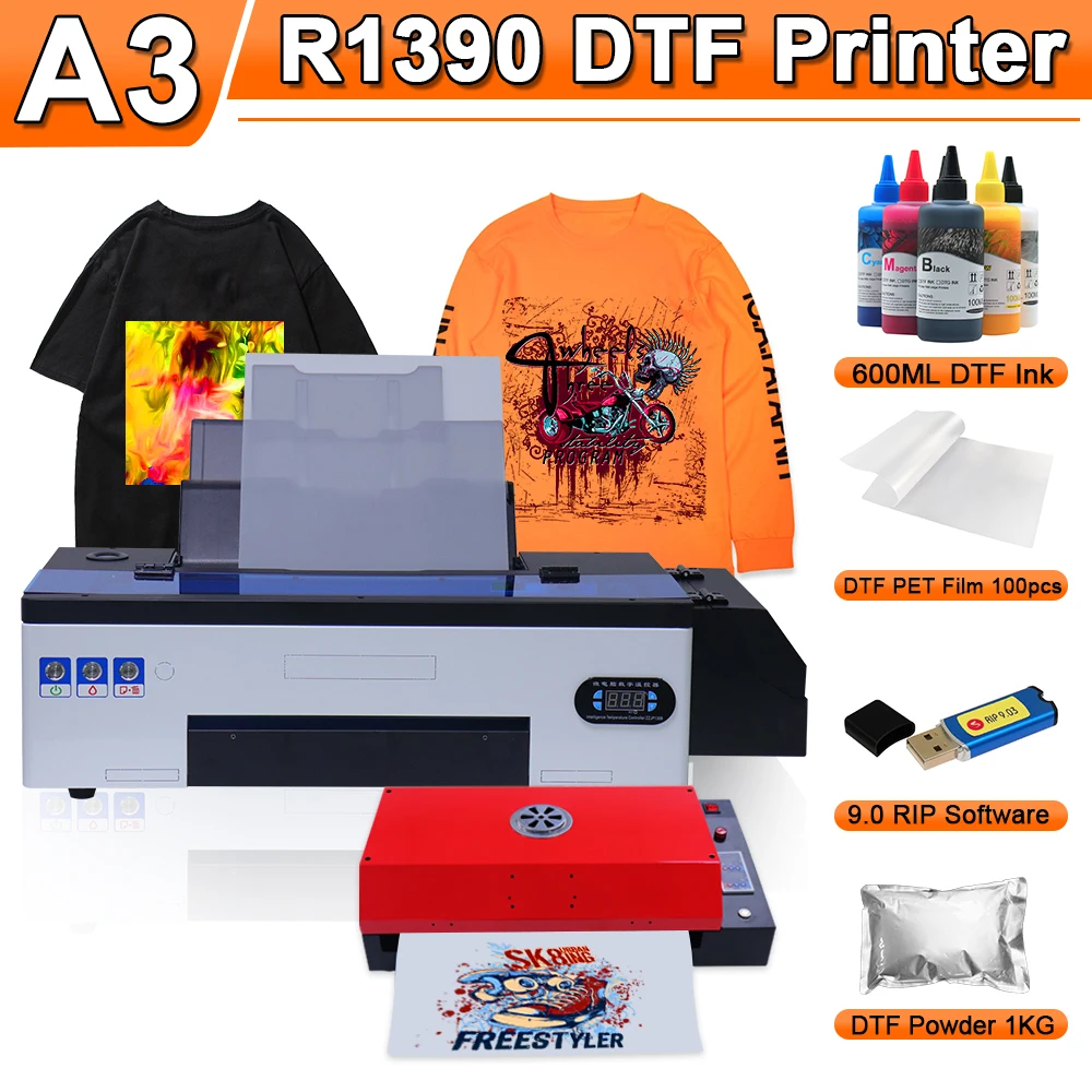 DTF Printer A3 DTF Transfer Printer Machine for T-shirt Print PET Transfer  Film DTF Heat Press Transfer T-shirt Printing Machine
