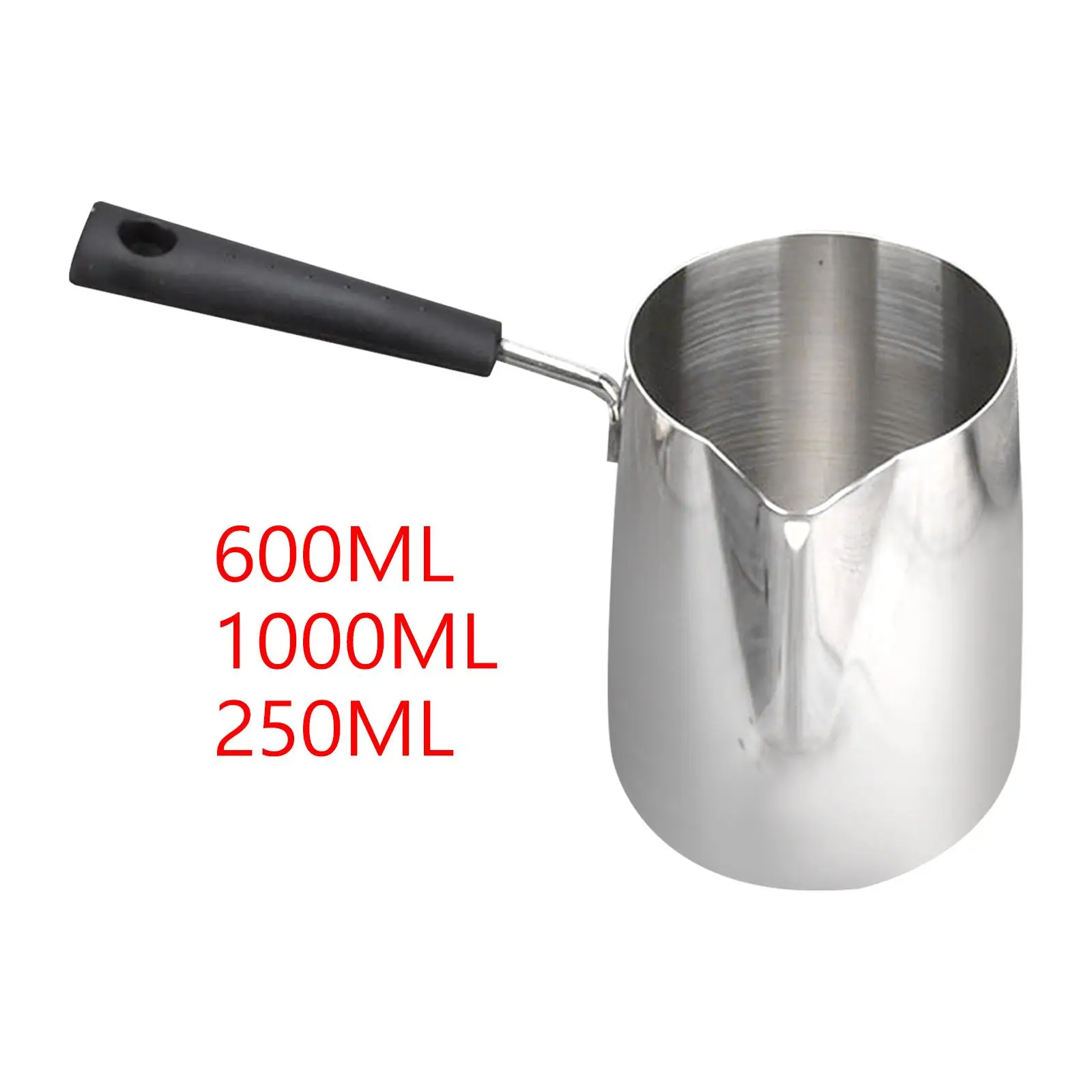 Jarra de espuma de leche, jarra de café Robusta para té cálido en la cafetería en casa