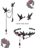MASW Original Design Hot Cool Style Black Crow Red Flower Bracelets For Women Girl Gift 2025 Trend New Fashion Accessories 3