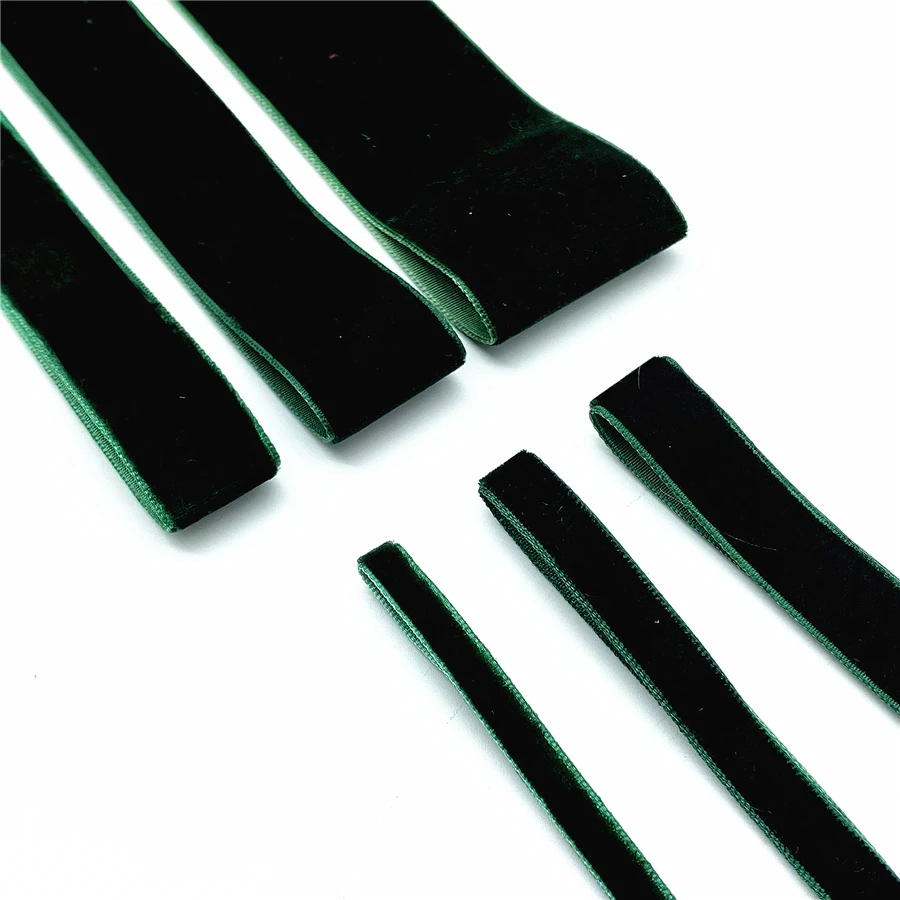 Dark Green Velvet Ribbon for Gift Packaging and DIY Crafts