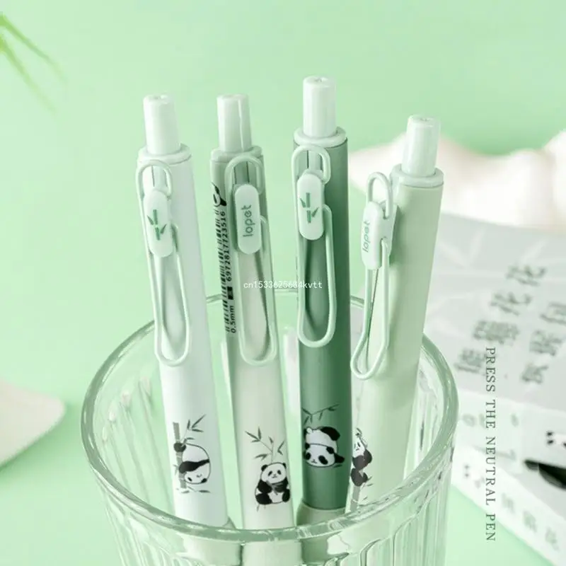 4 Pcs 개폐식 젤 잉크 펜 0.5mm 파인 포인트 검정 잉크 리필 형 사무실 쓰기 펜 학생 쓰기 메모 Dropship 복용