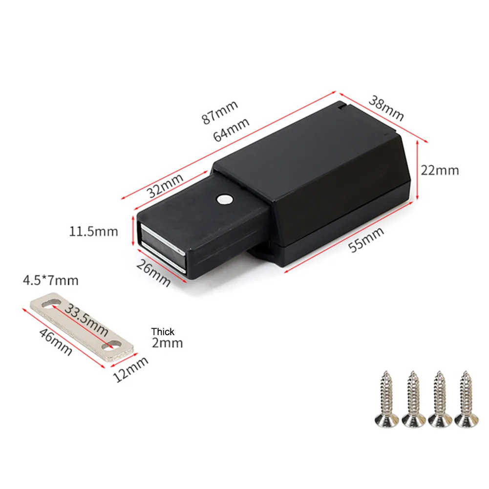 Description Picture 5 of itemAchieve A Premium Easy Installation Easy Installation Cabinet Catch Magnetic Door Catches Push To Open Cabinet Catch