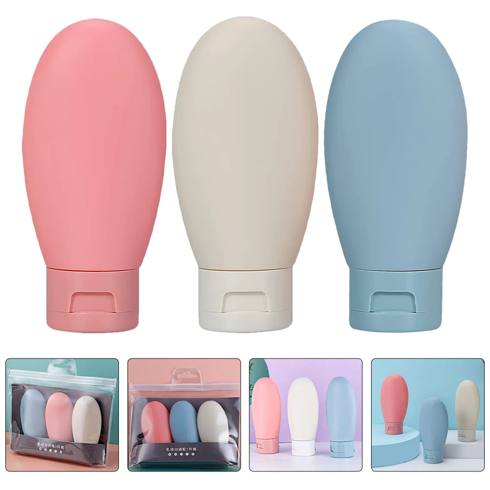 

3 Pcs Squeeze Bottle Travel Containers Dividing Bar Soap Packaging for Cosmetics