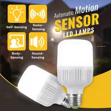

Automatic Motion Sensor LED Lamp 5W 9W LED Dusk To Dawn Bulb 220V Automatic on/off Indoor/Outdoor Lighting Lamp 6500K