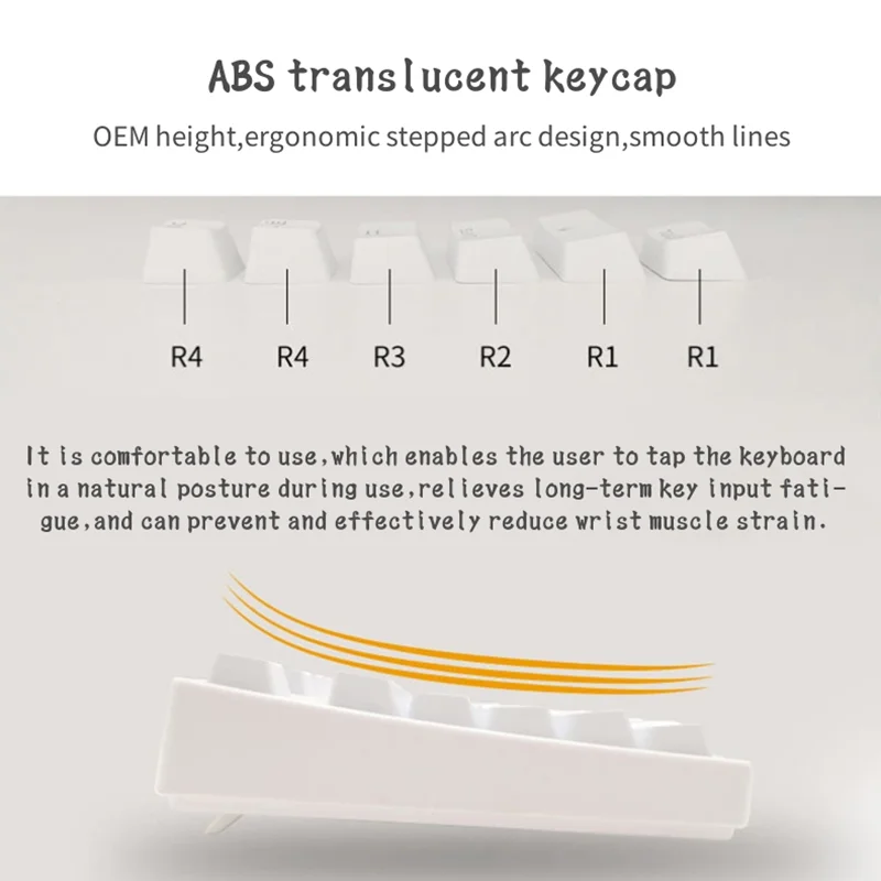 104 키 캡 러시아어 한국어 백라이트 키 캡 OEM 프로필 게임용 키 캡 기계식 키보드 체리 MX 스위치 ABS 키 캡 세트