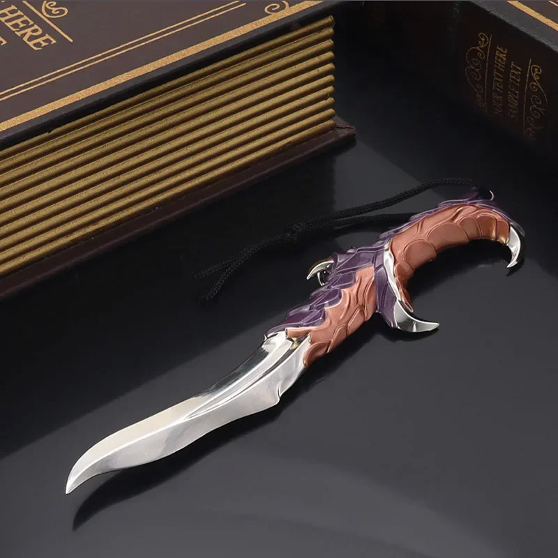 

Valorant Balisong Dragon нож пламя 8 см, необработанная модель из сплава 1, настоящие игрушки-бабочки, аксессуары для ножей, самурайский меч, подарок для детей