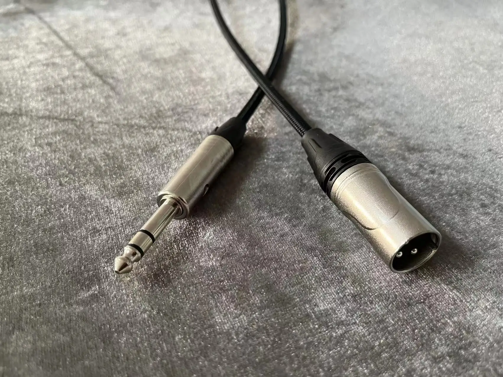TRS- XLR 밸런스드 남성 케이블 e6.35mm TRS 플러그 - 3핀 XLR 남성 마이크 케이블 (브레이딩 처리됨)