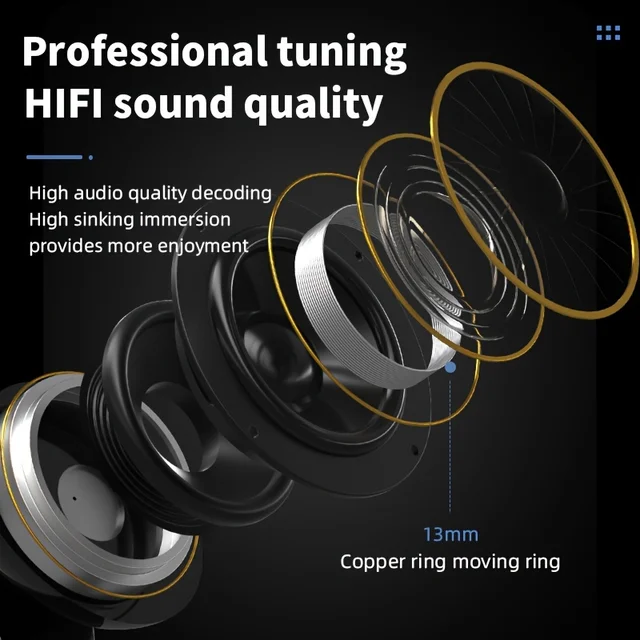 True Wireless Earbuds with Charging Case Wireless Earphones with Touch Screen HiFi Sound Quality Long Battery Life 4