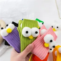 Baby Knee High Socks Soft Toddler Boys And Girls Tube Socks Funny Big Eye Tall Socks Stockings For Infants Kids Girls 3