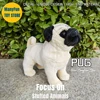 Puggle Pugs High Fidelity Pug Plushie Pekingese Dog Plush Toys Lifelike Animals Simulation Stuffed Doll Kawai Toy Gifts For Kids 1