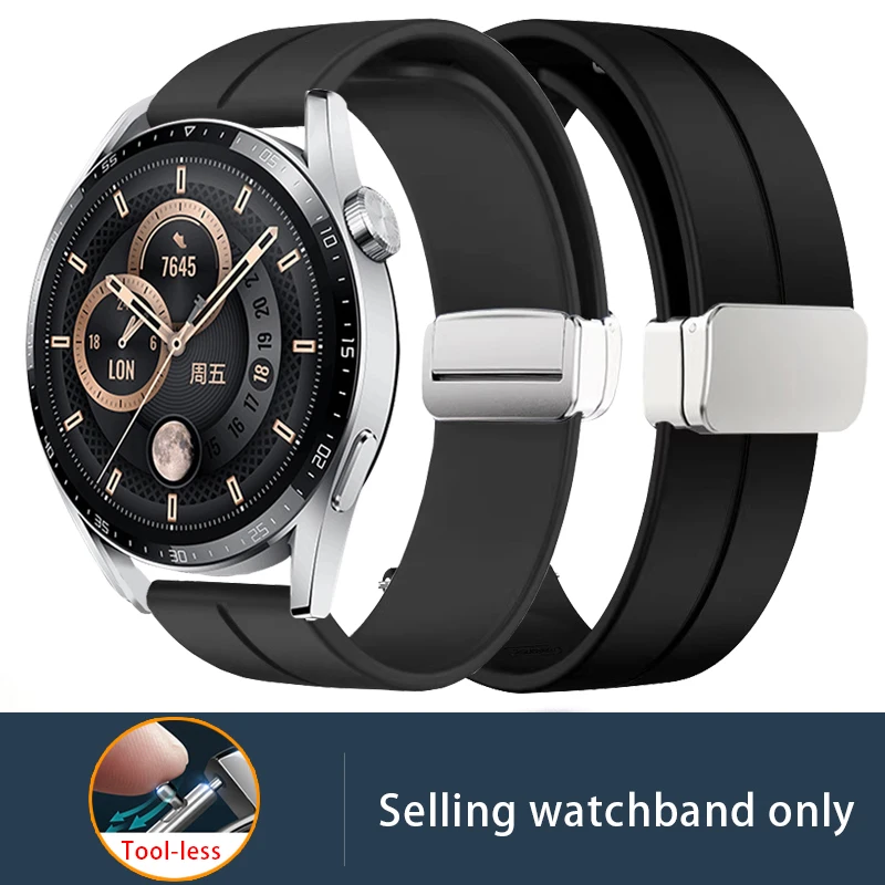 Premium Silicone Magnetic Watch Strap - Waterproof, Durable, and Comfortable