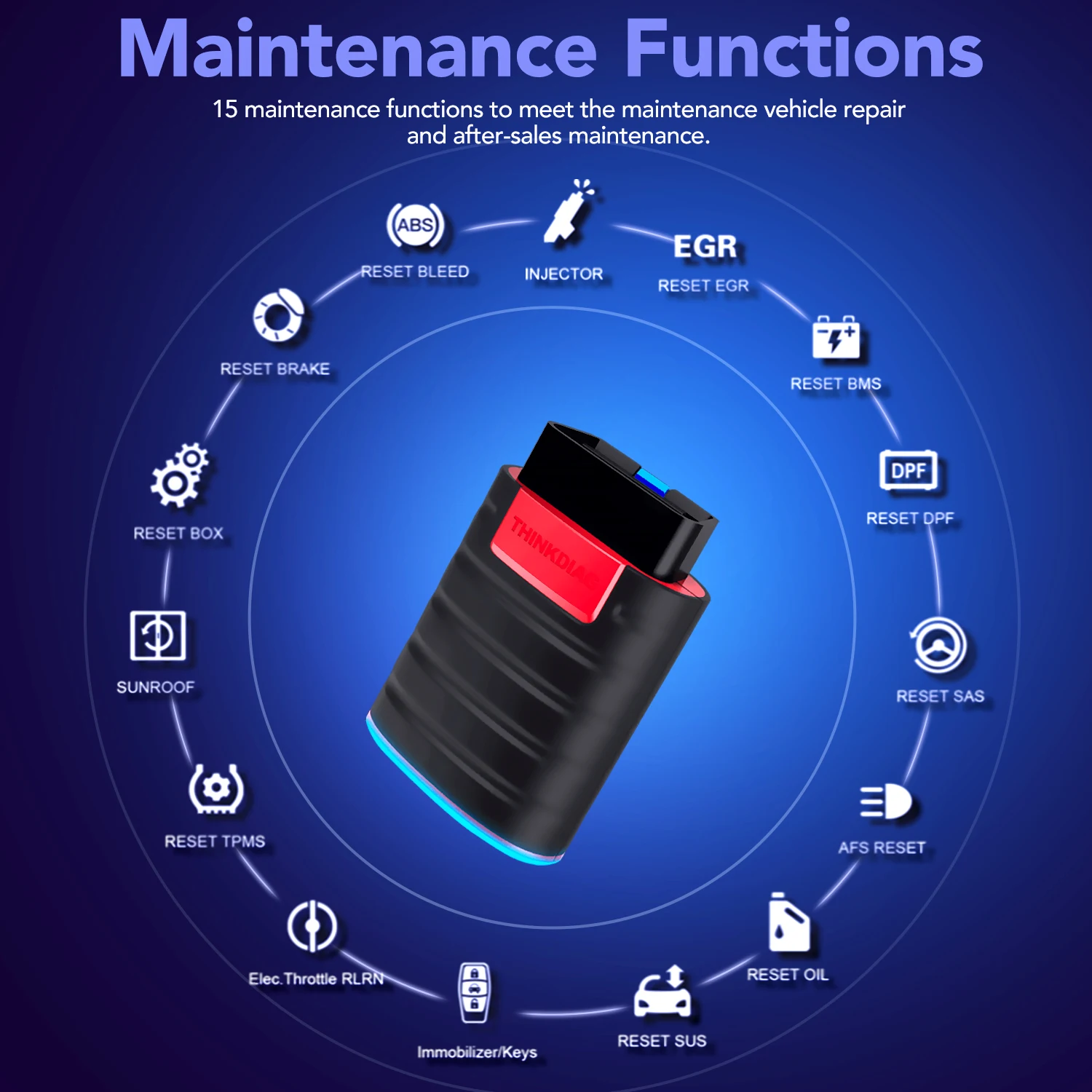 Thinkcar ThinkDiag ü ý  , 16 , 1   Ʈ, OBD2 ĳ, Ƽ ׽Ʈ ECU ڵ, 2 