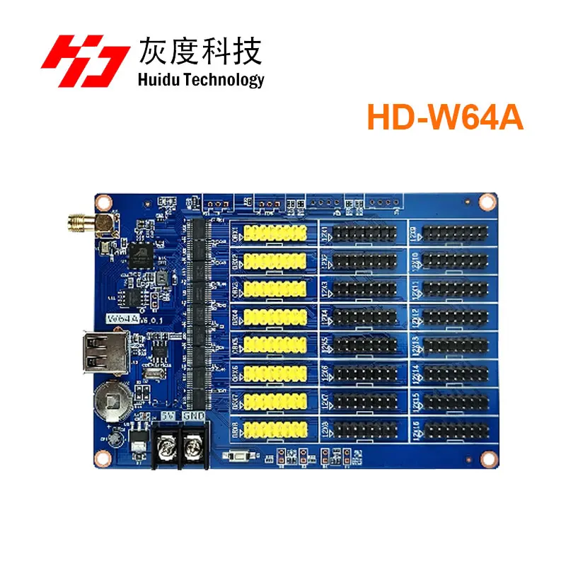 Huidu-único e Duplo Color Led Display Controller Placa de Controle do Módulo de Sinal Led hd W60 hd W62 W63 hd W64 hd W66 Hd-w60 P10 - Image 2