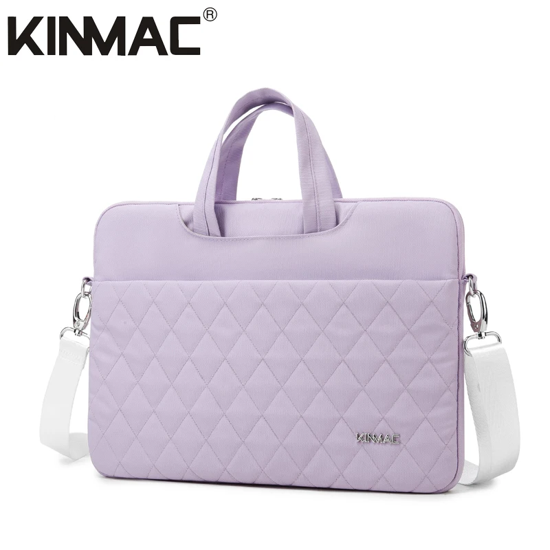 Kinmac Bolsa de Laptop de Couro pu de Marca 13.3 15.6 com Bolsa Bolsa Mensageiro Masculina e Feminina à Prova Dágua para Macbook e Notebook Dropship - Imagem 3