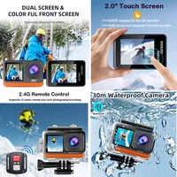 2" Touch IPS Dual Screen Action Camera 4K60FPS 30MP DVR Wi-Fi 170D EIS Optional Filter 1080P Webcam Underwater 30M Sport Cam - Image 4