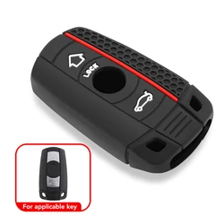 Silicone Car Smart Key Protector Shell Cover Accessories (Black)