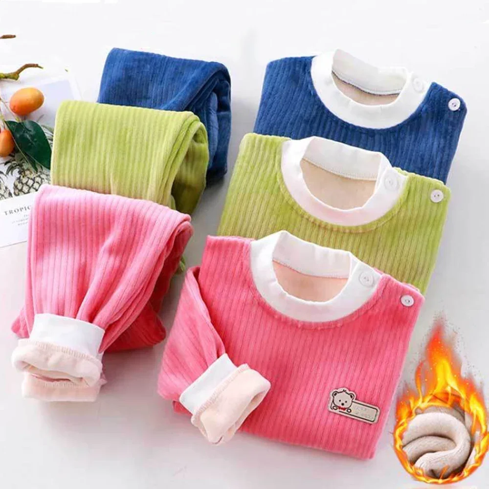 

Вельветовые пижамные комплекты для маленьких девочек и мальчиков, детский топ + штаны, нижнее белье, костюм, одежда для сна, Осень-зима 2023, детская одежда от 1 до 6 лет