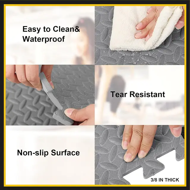 Interlocking EVA Foam Floor Mats Waterproof Non-Slip Tiles for GymGarage Kids Room Home Workout Sports Mat Puzzle Mat 5