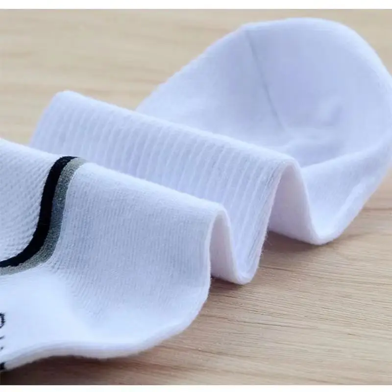5pairs Men's Sports Socks Striped Cotton Sweat Absorption Breathable Ankle Socks sports socks cotton socks cotton ankle socks ankle socks casual socks short socks athletic socks gym socks cotton blend socks breathable socks