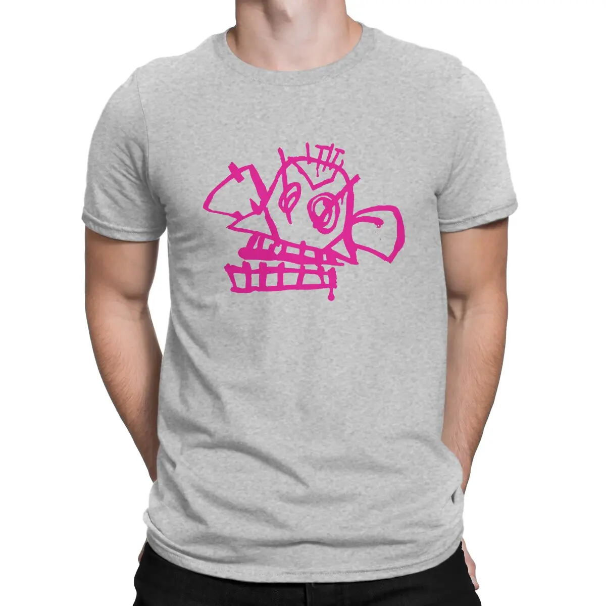 thumbnail image 1 of Camiseta para hombre JINX MONKEY Arcane League Of Legends LOL Game, divertida camiseta de manga corta con cuello redondo, camisetas de algodón de verano, 1 of 7
