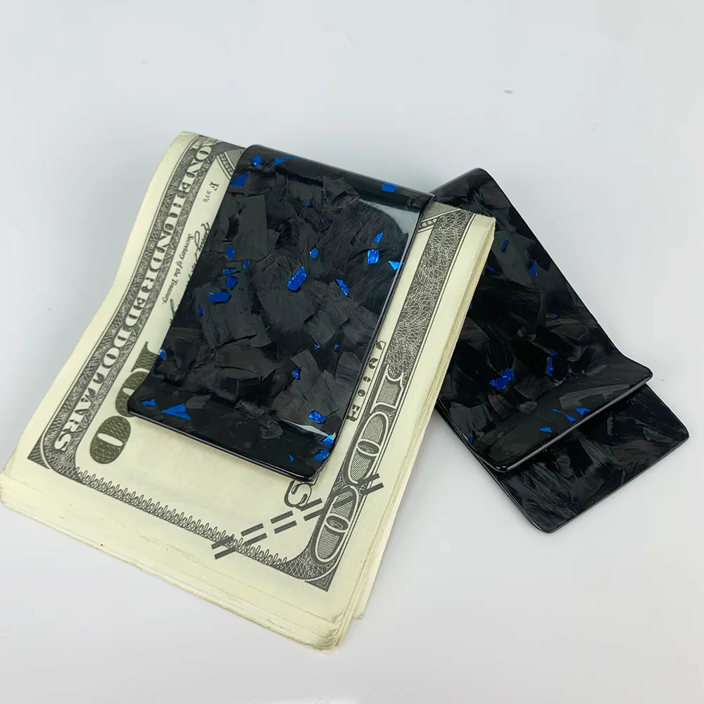 Trending Unique Design Durable Forged Carbon Fiber Money Clip 38mm Card Holder Clip for Men Women Slim credit card holder id card holder metal money clip