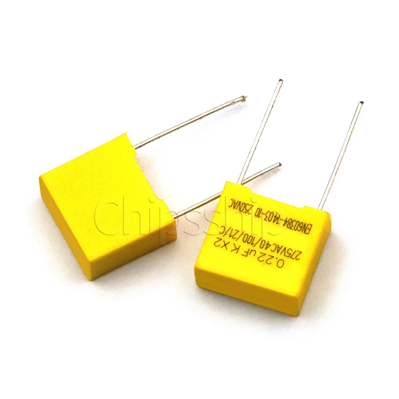 

Safety Capacitor X2 275V 0.22uF 220nF 224K Pin Distance 15mm Capacitor (10 PCS)