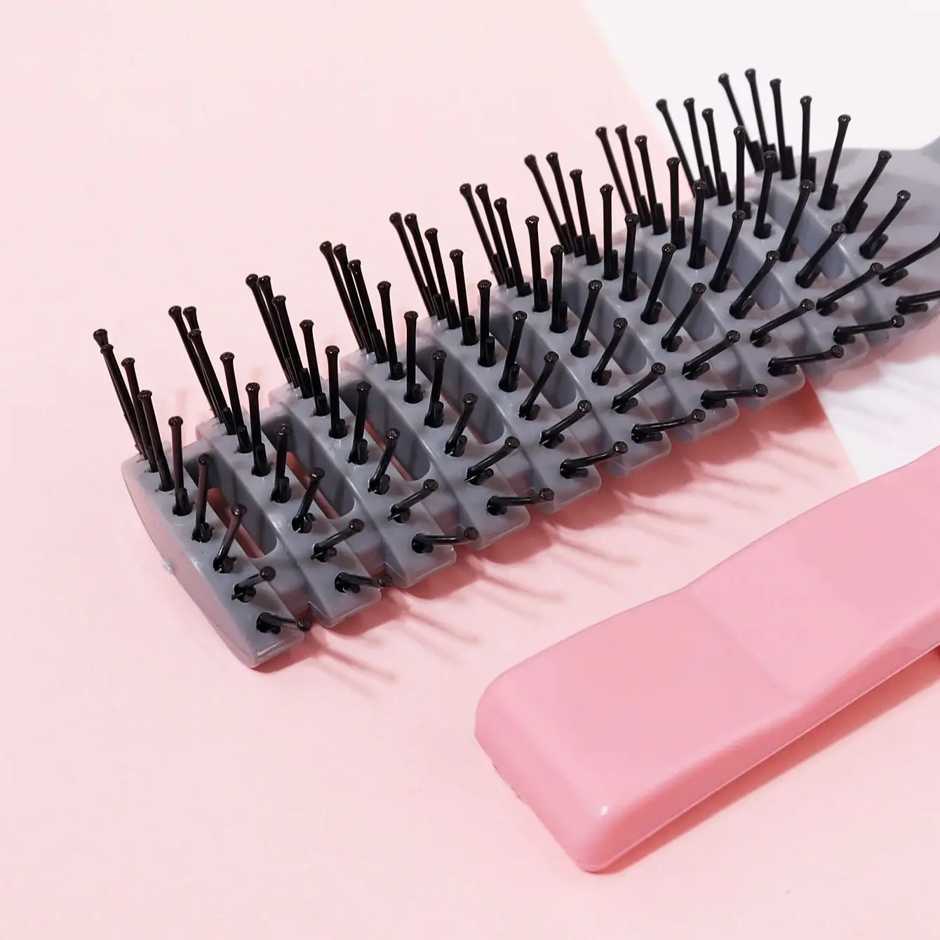 전문가용 돼지갈비빗, 정전기 방지 및 엉킴 방지 기능, 건조한 모발과 젖은 모발 모두에 적합, 실제 모발 가발 전용