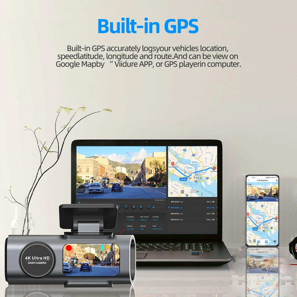  ķ ̴ Ʈ  GPS    , ڵ DVR 24 ð   , 1080P ̷ ī޶,  ڽ 128G, 4K, 170 