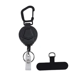 Retractable Anti - Theft Phone Holder with Belt Clip (Black)