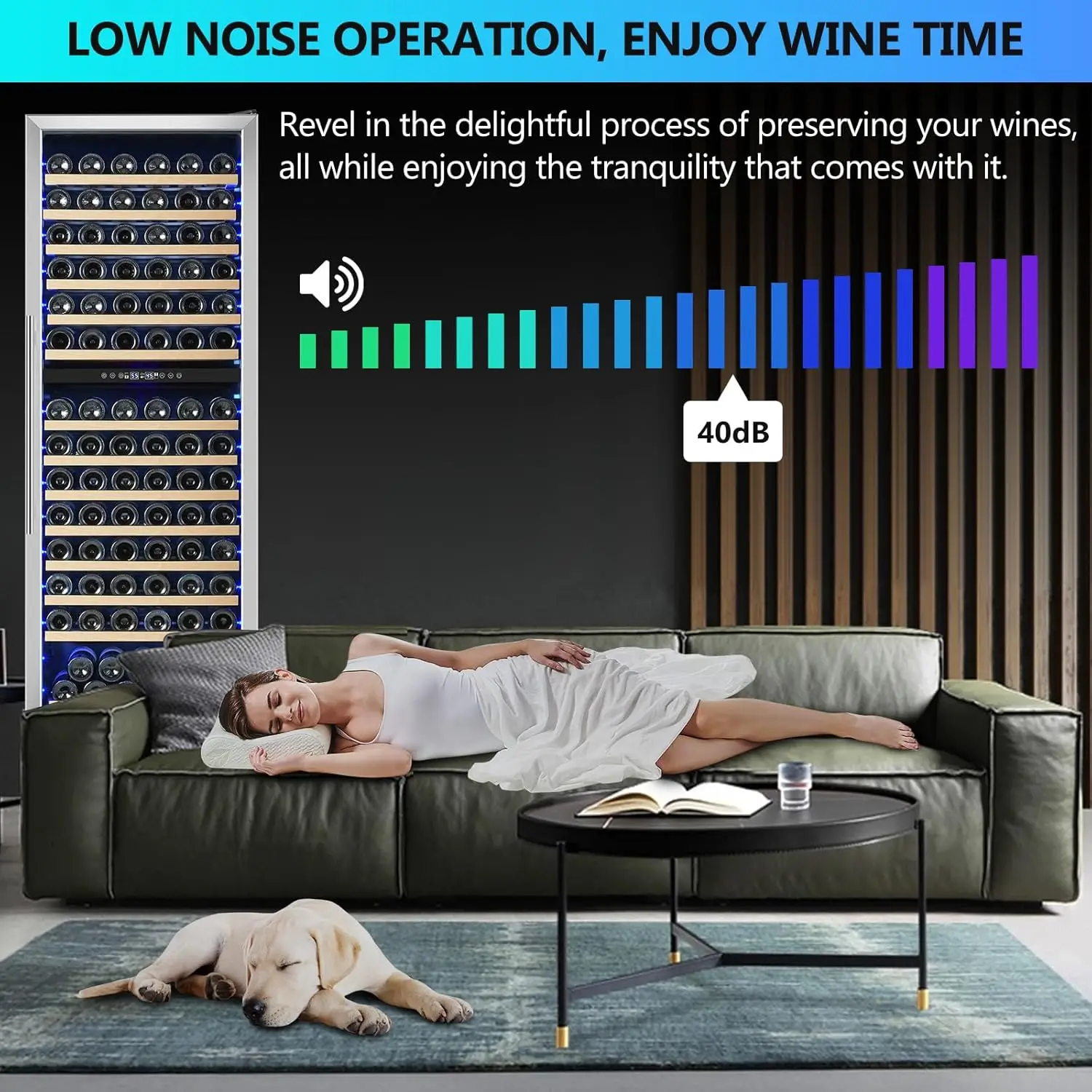 Wine Fridge Freestanding 154 Bottle, 24 Inch Large Capacity Built-in Wine Cooler Refrigerator with Upgraded Compressor