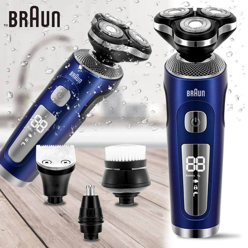 

Original Braun 5120s 4 in 1 Electric Shaver 3D Floating Cutters Shaving Razor for Men Blades Portable Beard Trimmer Clipper