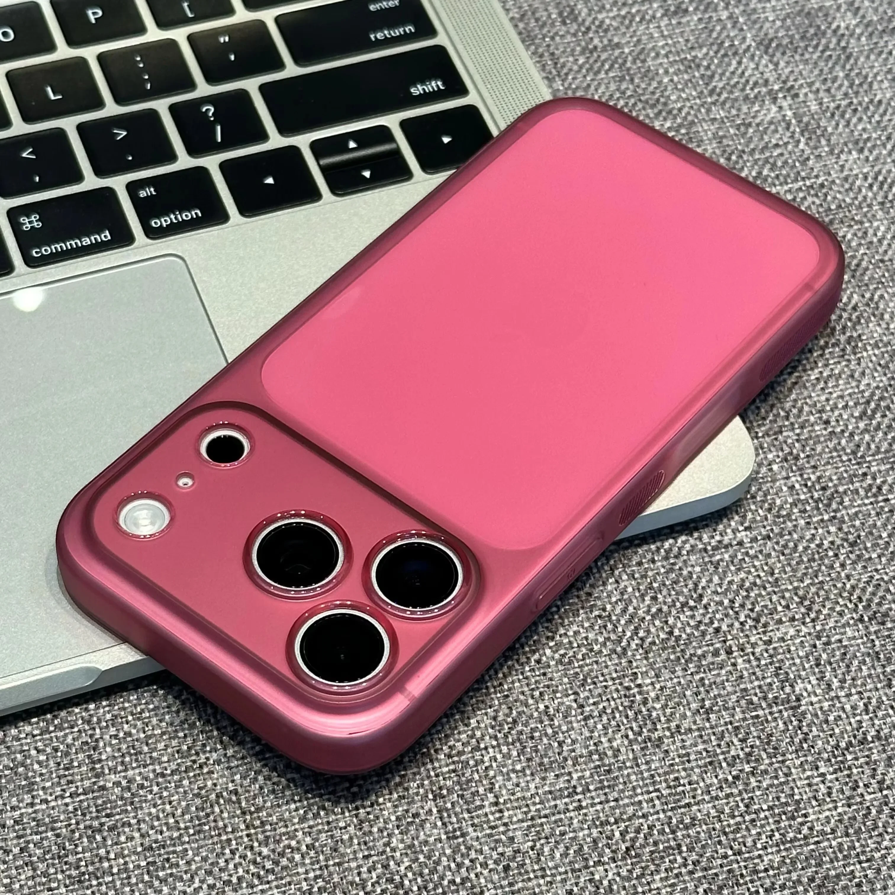 Elegant Burgundy Soft Silicone Phone Case with Shockproof Bumper and Lens Protection