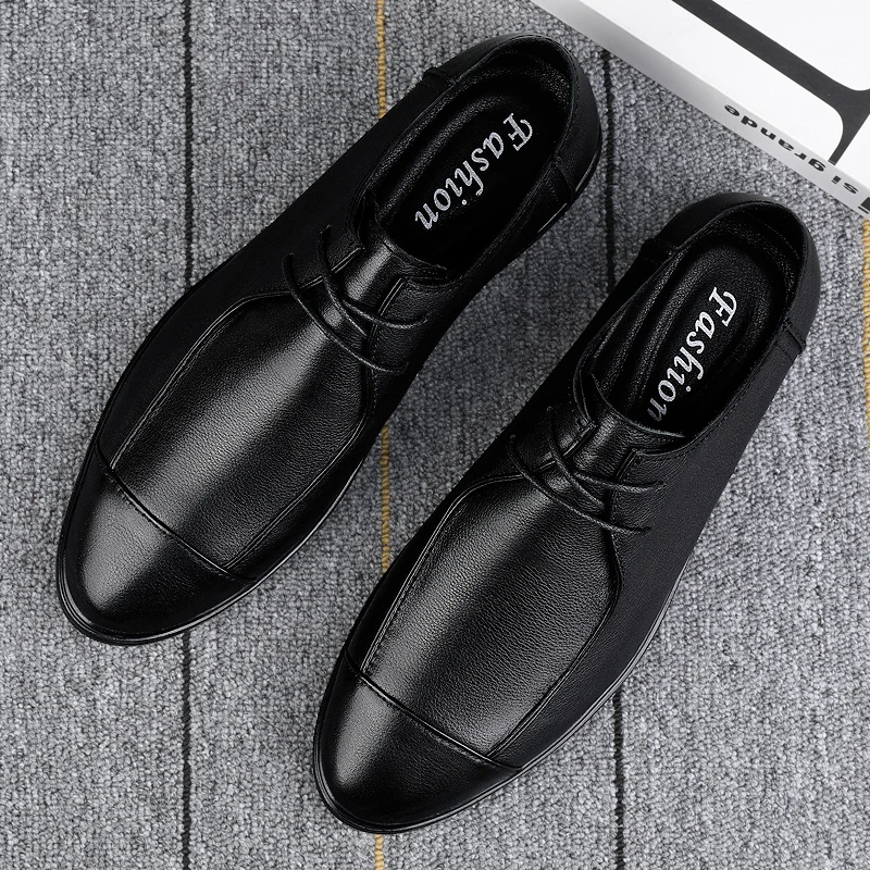 Classic Men's Business Shoes Conference Formal Shoes Soft Soled Men's Genuine Leather Shoes Commuter Casual Shoes Flat Shoes