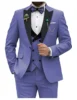 Slim Fit Men Suits Double Groom Formal Business Male Blazer Set Peak Lapel Party Wedding Tuxedo (Jacket+Vest+Pants) 6