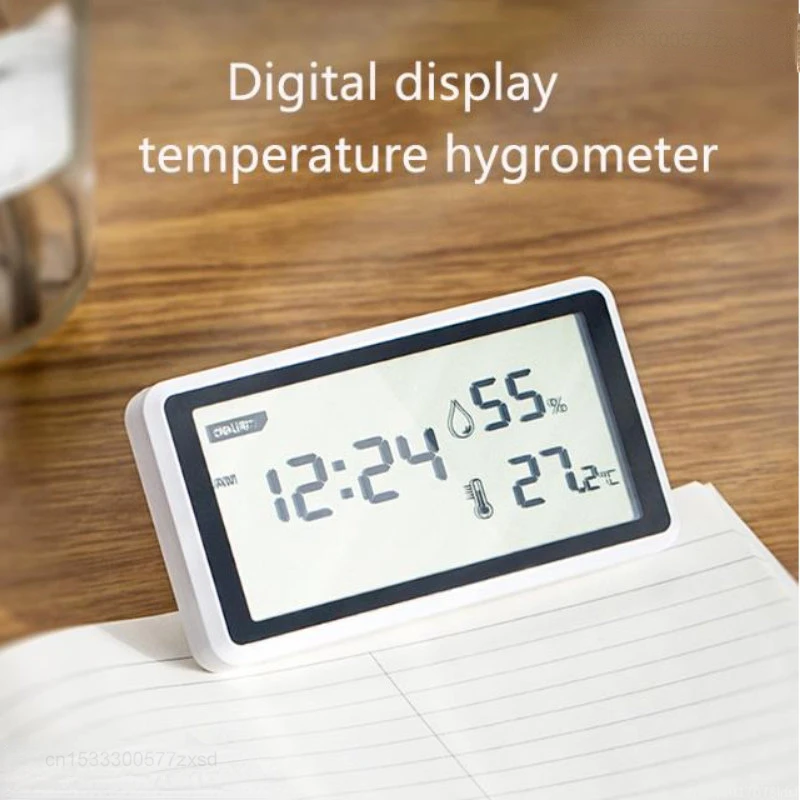 High-Precision LCD Weather Station with Thermometer, Hygrometer, Clock, and Timer